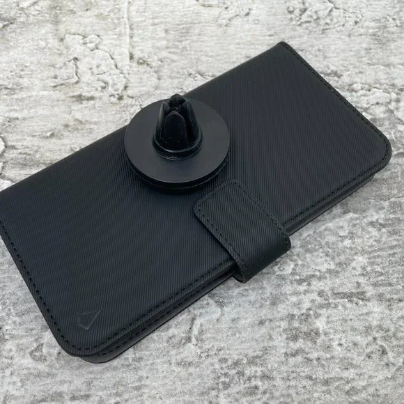 Switch iPhone 11 Pro Max Case Wallet Case Black Book Case LBT Car Vent Holder - Picture 2 of 12